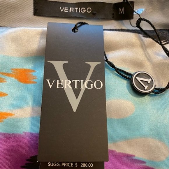 Vertigo Trench Coat Double Breasted Belted Medium Length Dusty Blue Size M - Picture 14 of 16